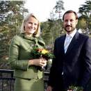 Crown Prince Haakon and Crown Princess Mette-Marit started their county visit to Telemark with a visit at Tinfos (Photo: Knut Falch, Scanpix)